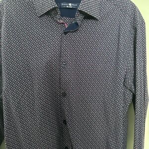 Stone Rose Navy and Red Patterned Shirt